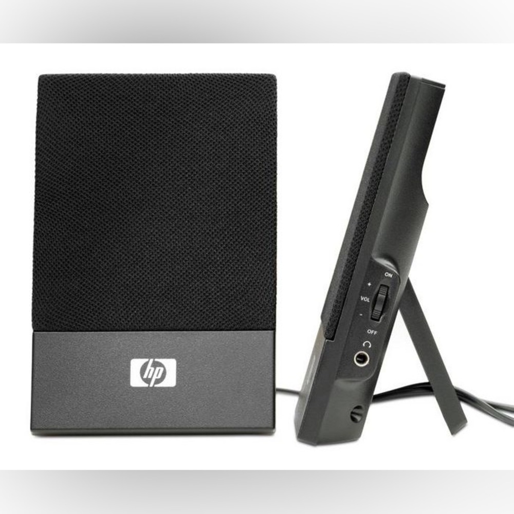 HP brand thin portable speakers
